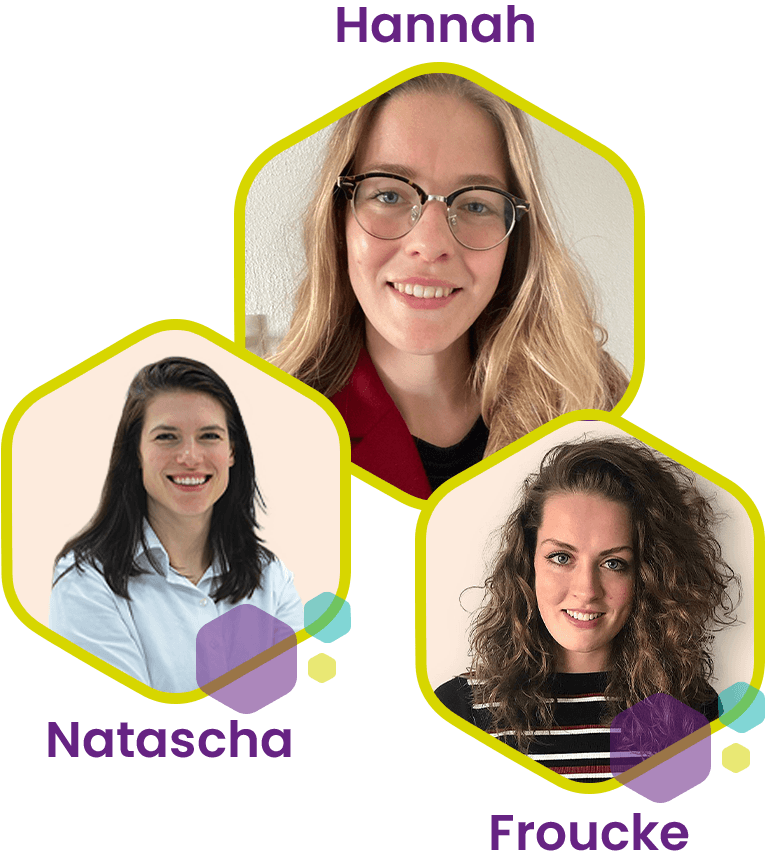 Team van online marketing specialisten met portretten als symbool voor expertise en persoonlijke ondersteuning in marketingstrategie